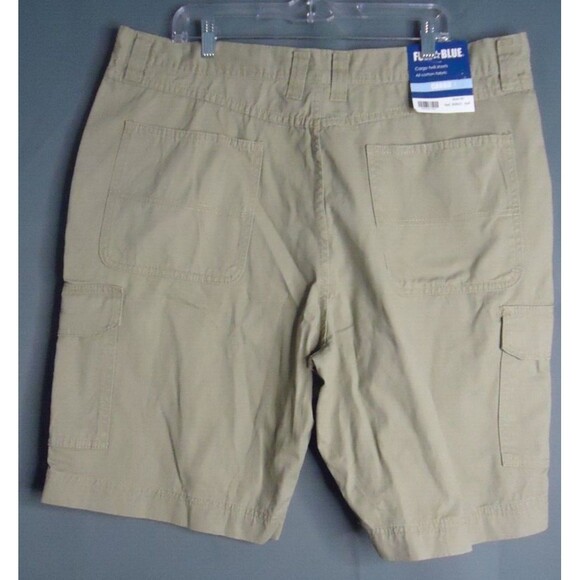 Full Blue Cargo Twill Shorts 100% Cotton Mens Size 40 Inseam 10" Khaki New - Picture 8 of 8